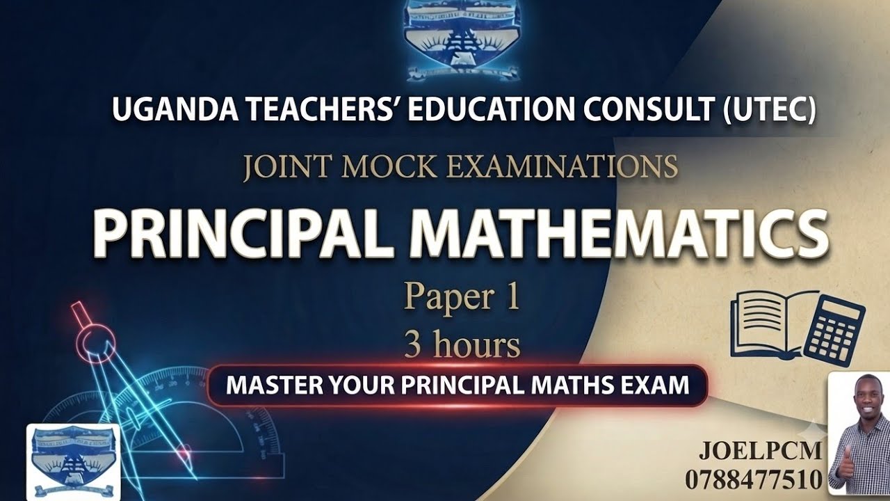 UTES 2026 Mathematics Paper 1 (Original Paper) | UACE A-Level Mock Examination | Mathematics P425/1