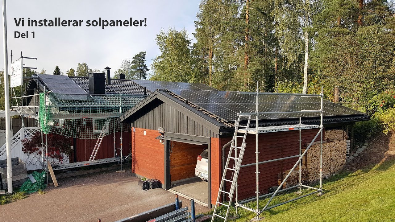 Vi installerar solpaneler. Del 1