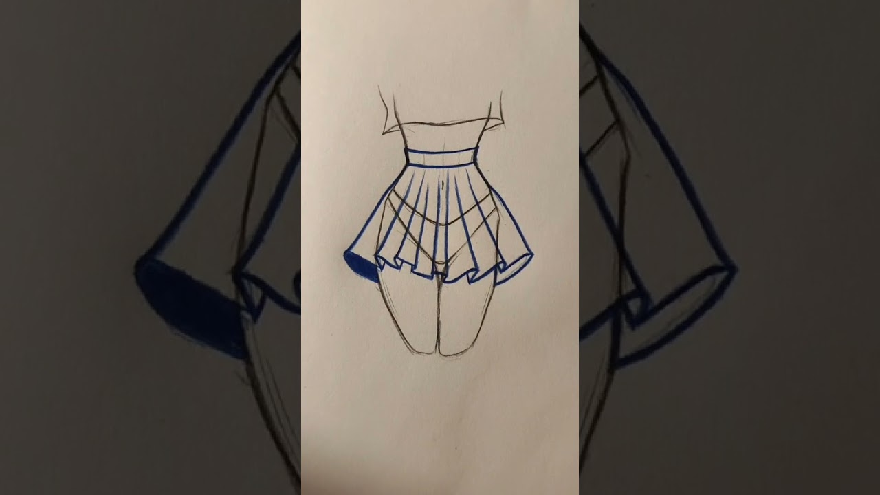 The correct way to draw a skirt for beginners 😌✅👗 