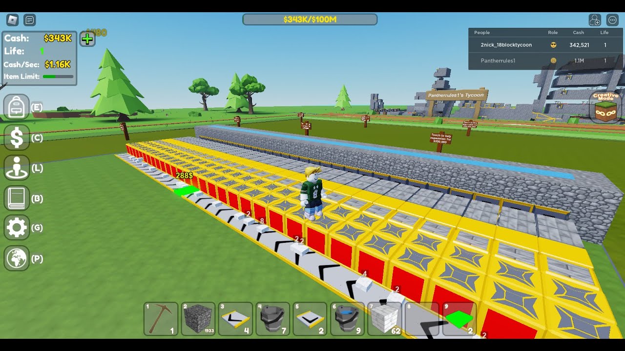 FunzPlayz! - Multi (Farm)! [Life:1] #1 + [F2P + Road To Leaderboard] in Roblox : Block Tycoon ⛏️