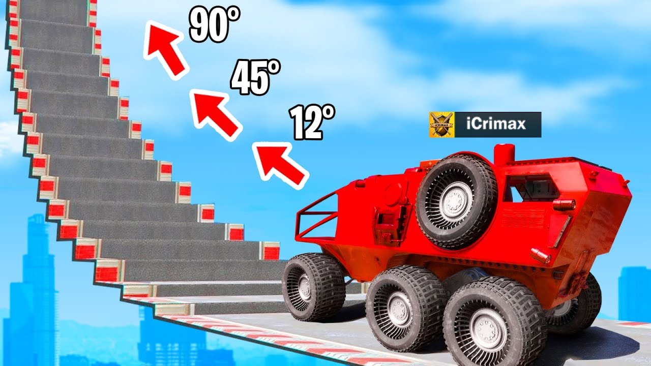 MARS MOBIL schafft die 90° TREPPE in GTA 5! (Experiment)