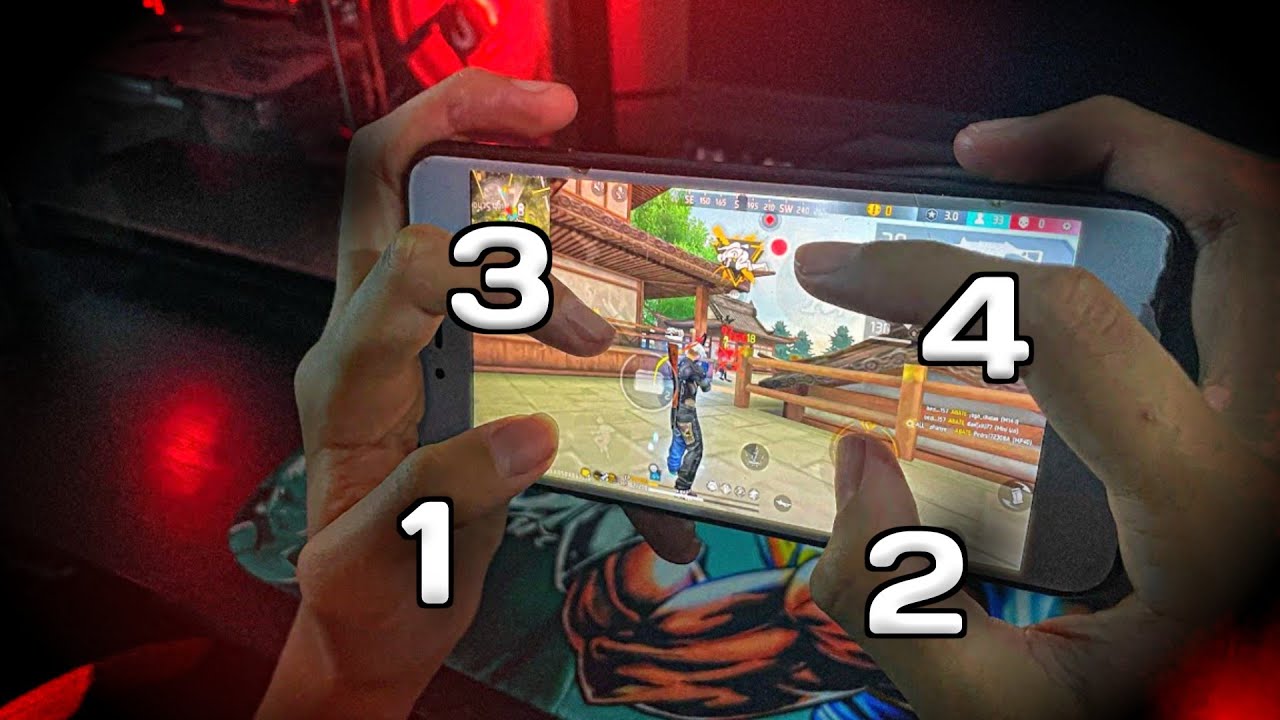 Melhor HUD de 4 Dedos para Free Fire em 2026 🔥Hud para Movimenta&ccedil;&atilde;o, subir capa, gelo agachando.