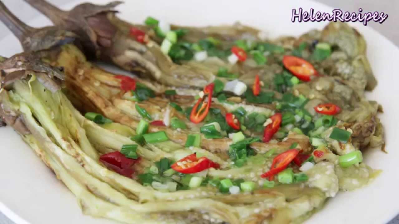 GRILLED EGGPLANT - Cà tím nướng mỡ hành | Helen's Recipes