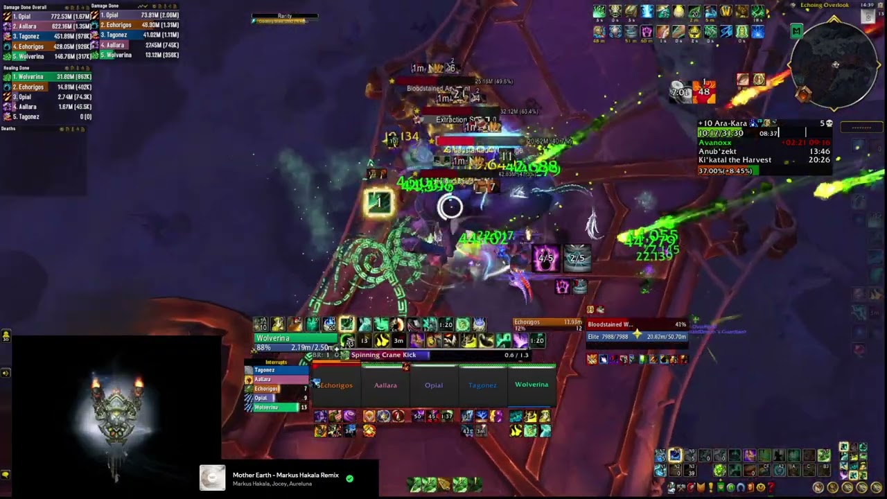 Crackling Jade Lightning in Ara-Kara M+10, Conduit of the Celestials Mistweaver Monk
