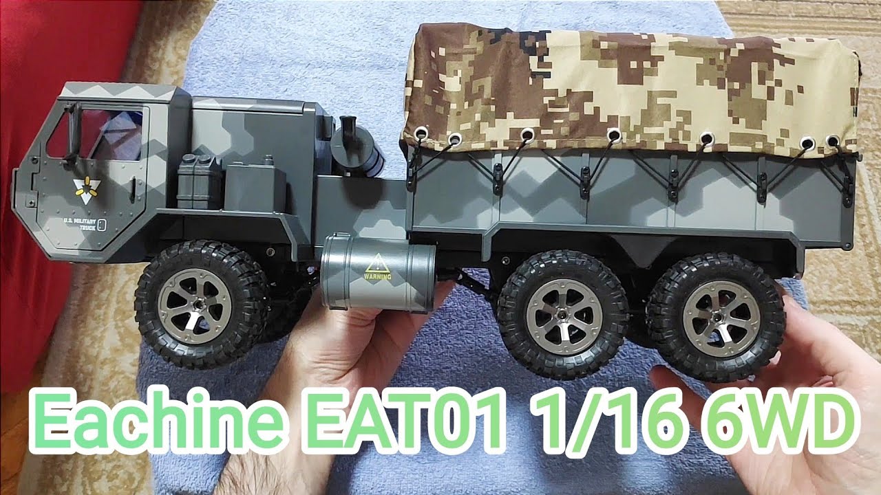 Eachine EAT01 1/16 6WD RC Military Truck - Unboxing