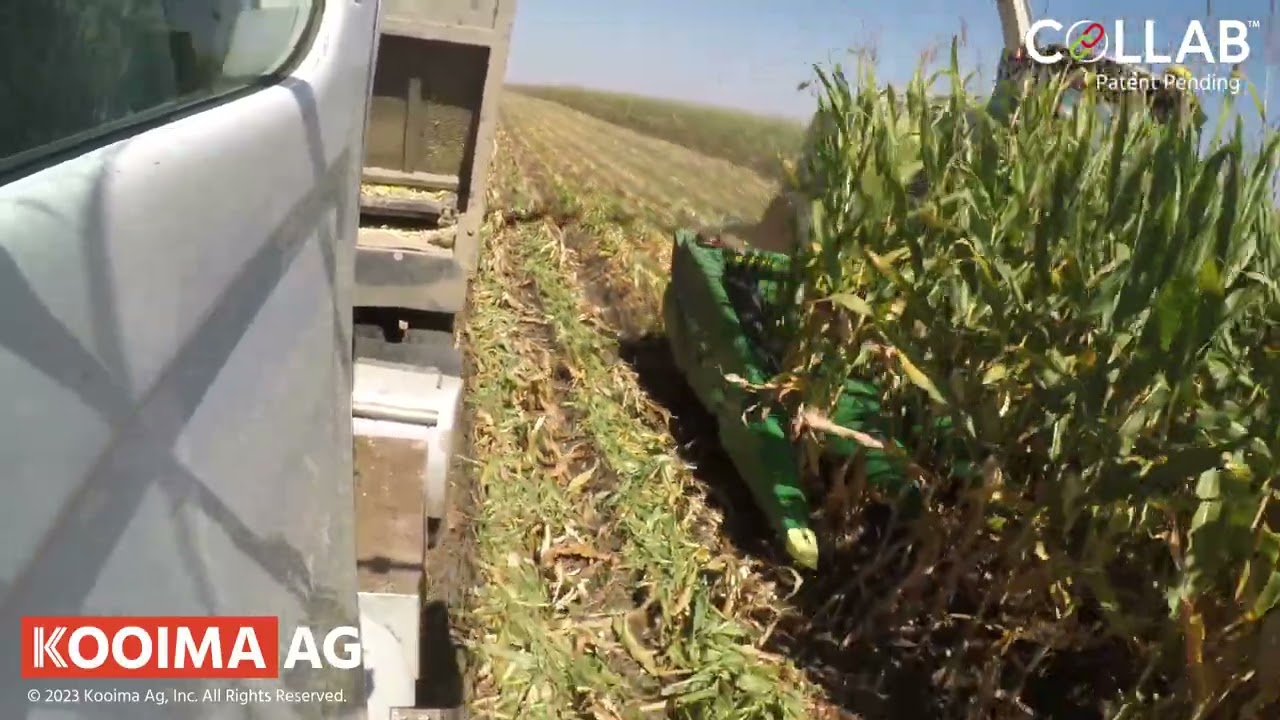 Collab™ Lights in Action in the Field! View from the Truck. Patent Pending  |  Kooima Ag
