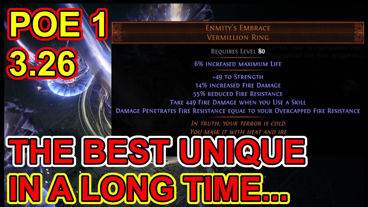 POE 1 3.26 - Enmity's Embrace - The Best New Unique? - Path Of Exile 1 Secrets of the Atlas