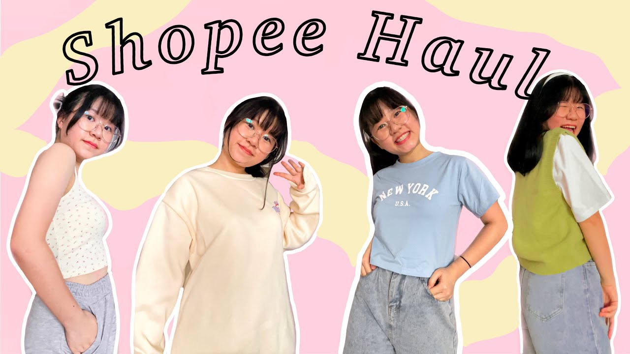 【Shopee Haul + Try On】Shopee平价衣服开箱📦 |微胖穿搭🌷| 学习穿搭的一天🌻