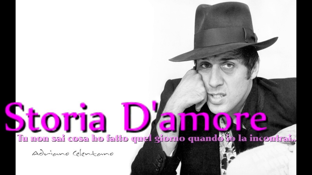 Adriano Celentano. Storia D'amore. con testo. video Mario Ferraro