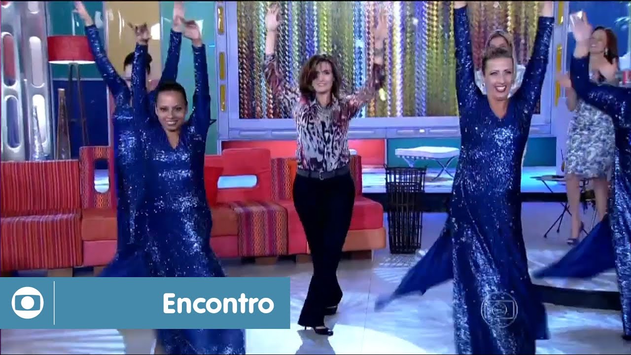 Fátima Bernardes dança no palco do Encontro!