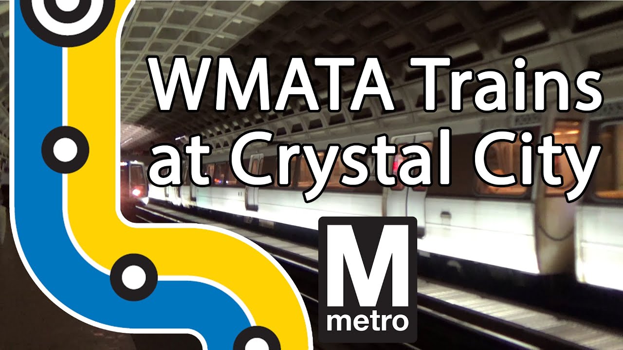 WMATA Metro Trains at Crystal City Station