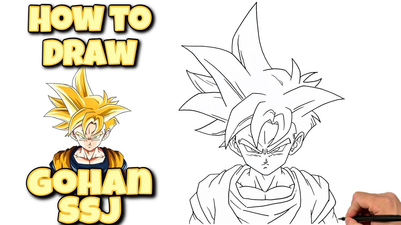 How To Draw Gohan SSJ | DRAGON BALL Z | Step By Step #animedrawing #drawing #dragonballz