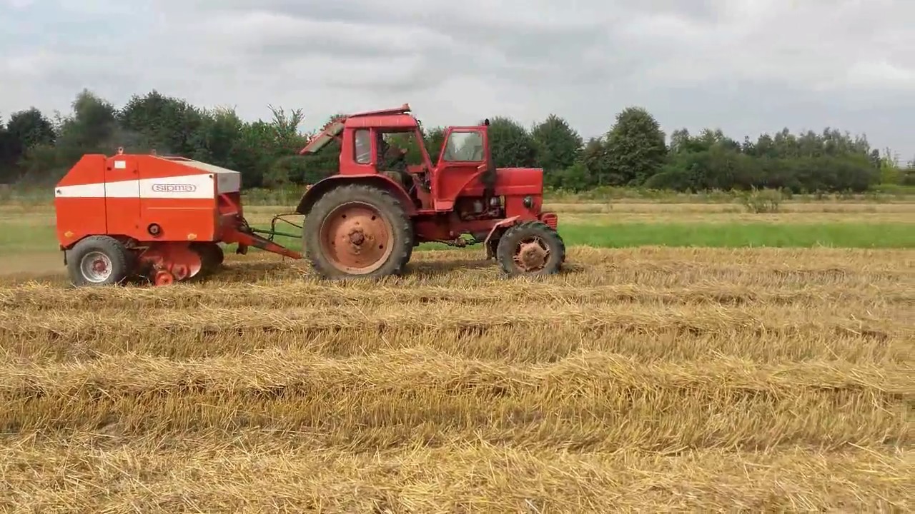 Prasowanie słomy 2018 MTZ 82 & Sipma