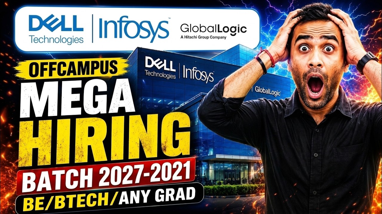 Dell, Infosys, GlobalLogic проводят набор сотрудников вне кампуса | Выпуск 2026-2021 гг. | Высшее...