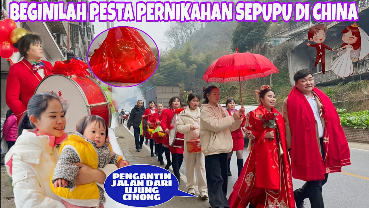 PESTA PERNIKAHAN SEPUPU LUMIN DAN SYALO DI CHINA, MERIAH SEKALI TUKAR MANISAN DAPAT UANG SEKANTONG