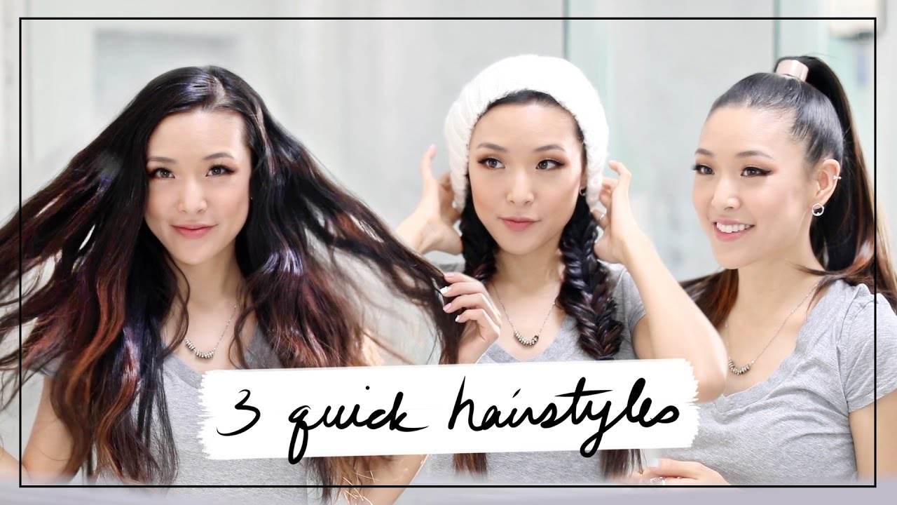 3 QUICK HAIRSTYLES for Long Hair || From Head To Toe
