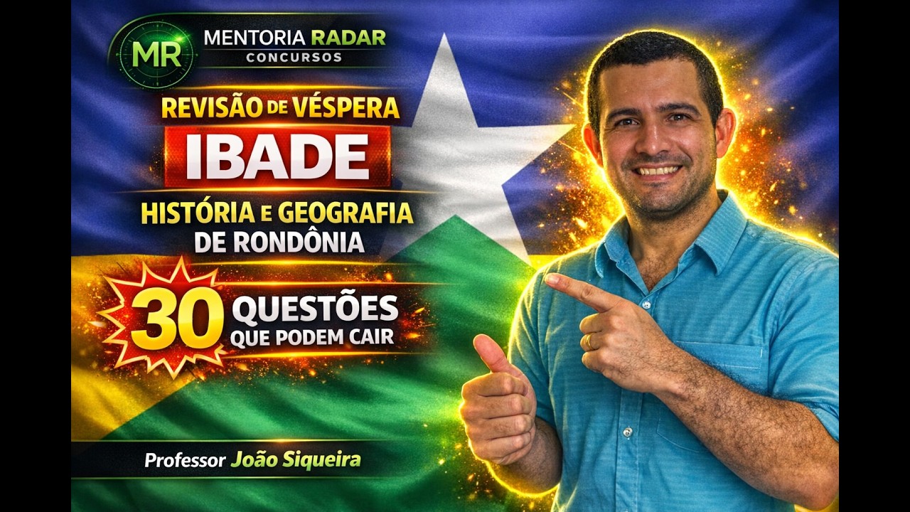 3ª REVISÃO DE VÉSPERA HISTÓRIA E GEOGRAFIA DE RONDÔNIA — IBADE/SEDUC-RO 2026