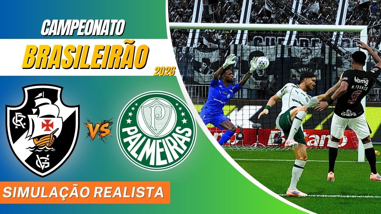ESSE JOGO VIROU UM SHOW DE GOLS | VASCO X PALMEIRAS | BRASILEIRÃO 2026 | PES 2021