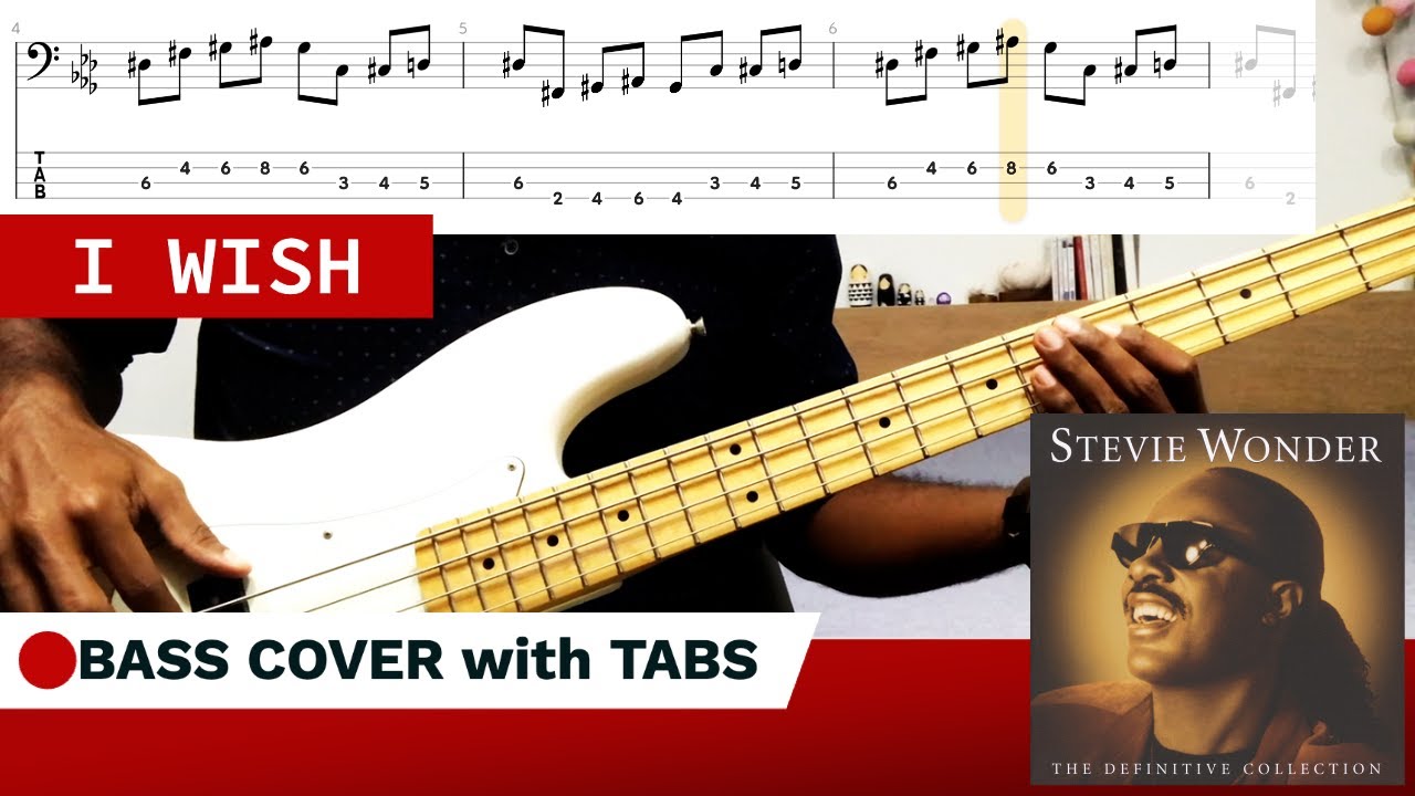 I wish - Stevie Wonder (BASS COVER + TABS)