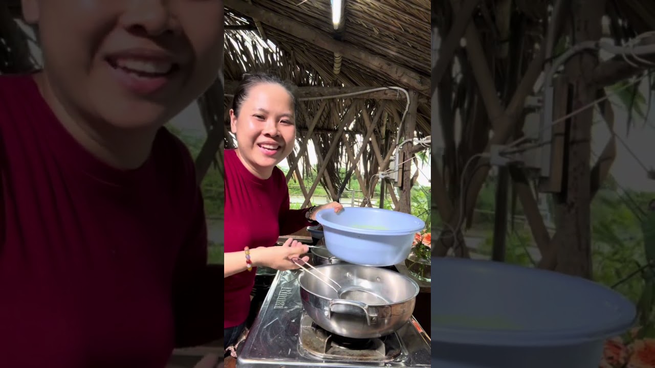 Làm bánh lọt và nấu nồi chè lạnh mà nó lạ lúm kk