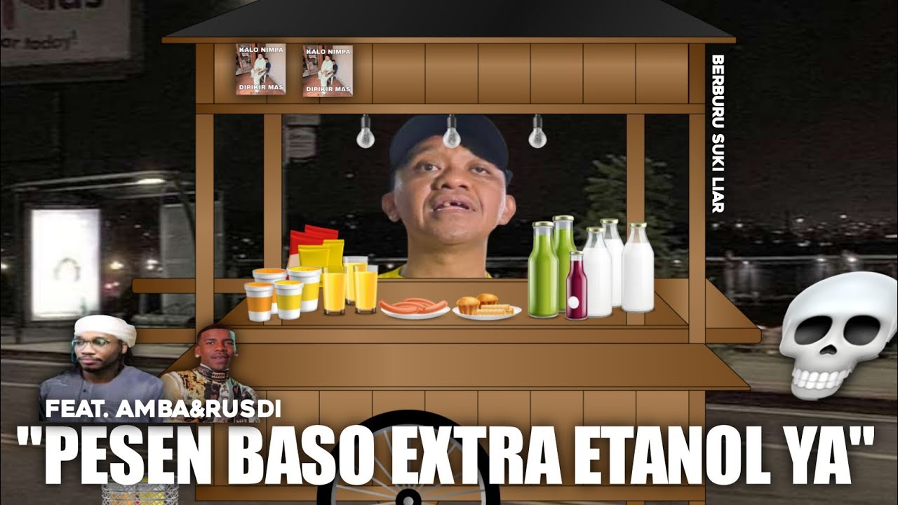 BAYANGIN LO LAGI JUALAN BASO MALANG TIBA TIBA KETEMU💀feat.Amba&rusdi😹 Baso malang anomali