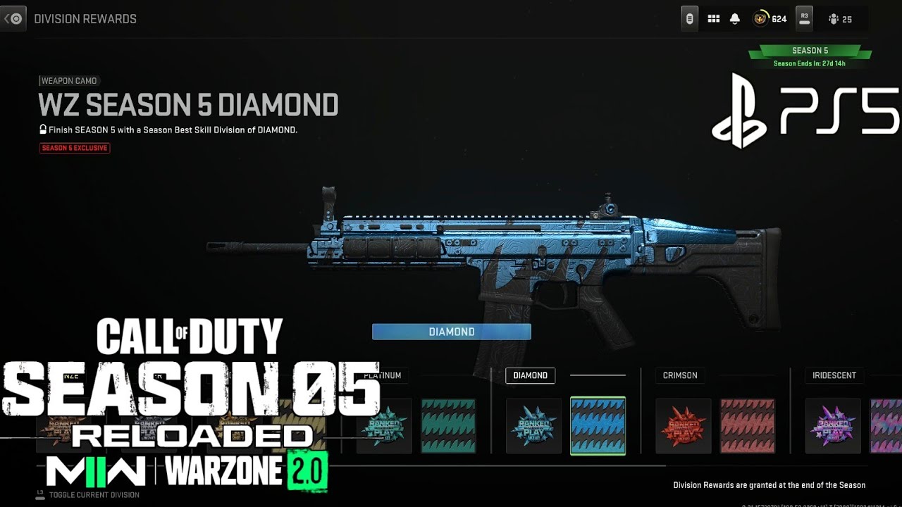 New Ranked Diamond Camo MW2 Season 5 Reloaded Ranked Camo|MW2 Ranked Diamond Camo Warzone 2 New Camo