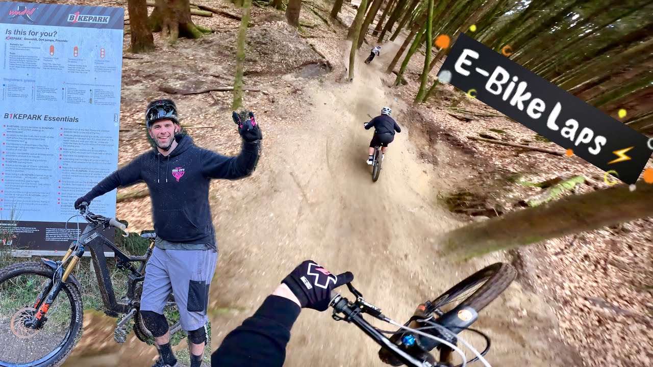 PARTY LAPS ON THE E-BIKES AT WINDHILL BIKEPARK!