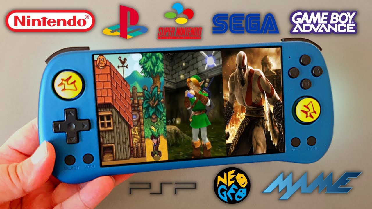 Melhor VideoGame Portátil Que RODA Até PSP - Powkiddy X55
