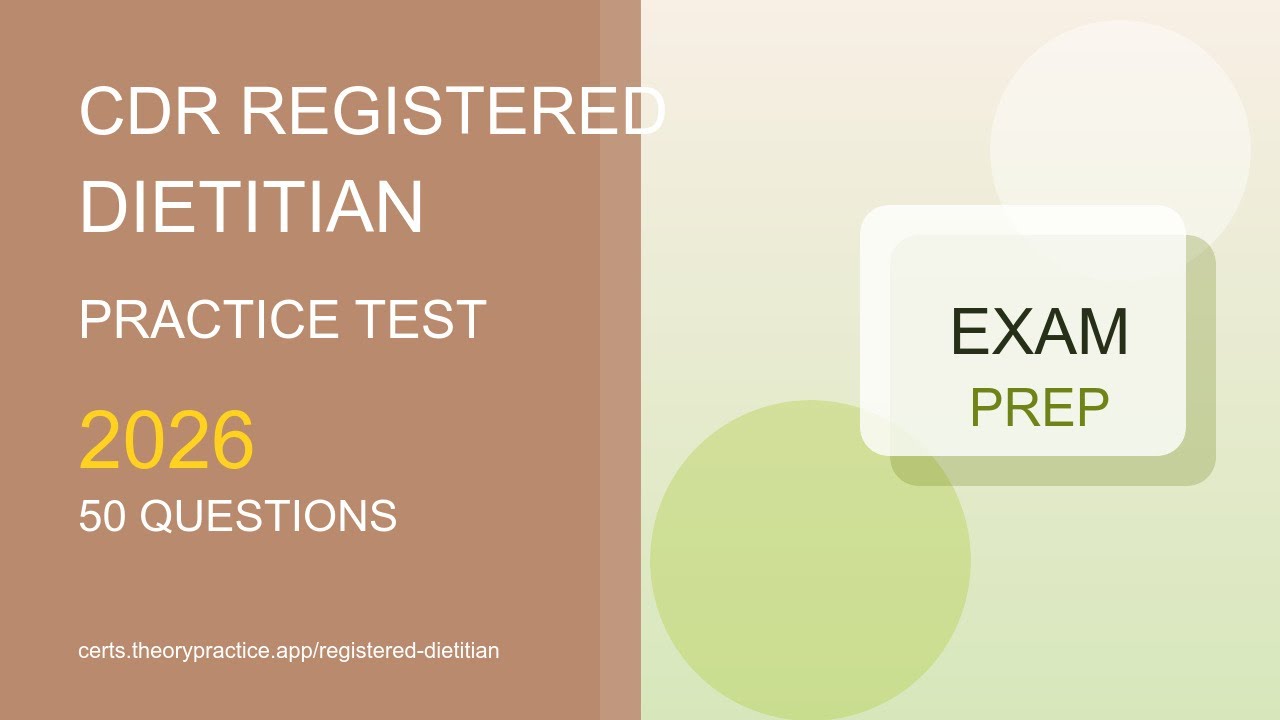 RD Practice Test 2026 | 50 Questions and Answers | Exam Prep
