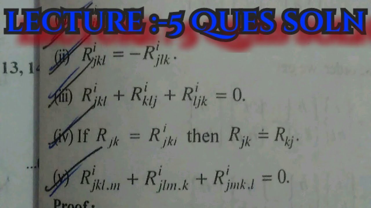 Tensor analysis unit :-4 lec:- 5 curvature tensor based question ...👍👍👍 by Shivam dubey