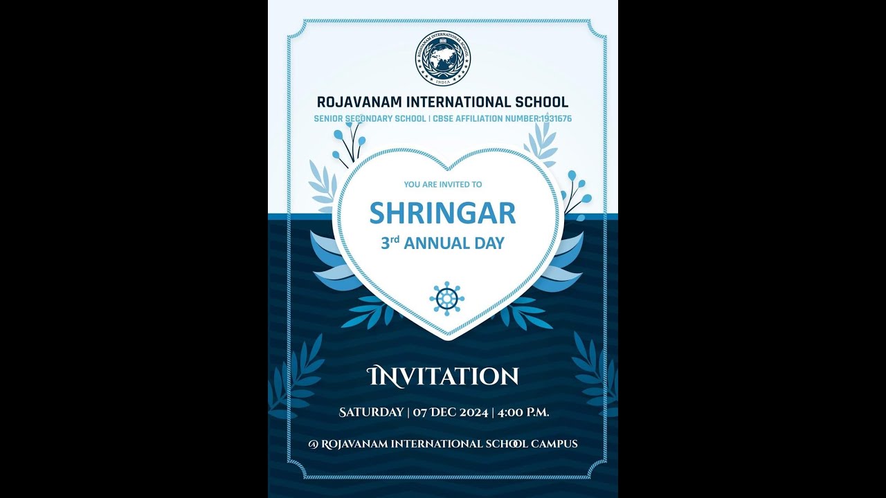 'SHRINGAR' 3rd Annual Day | Rojavanam International School