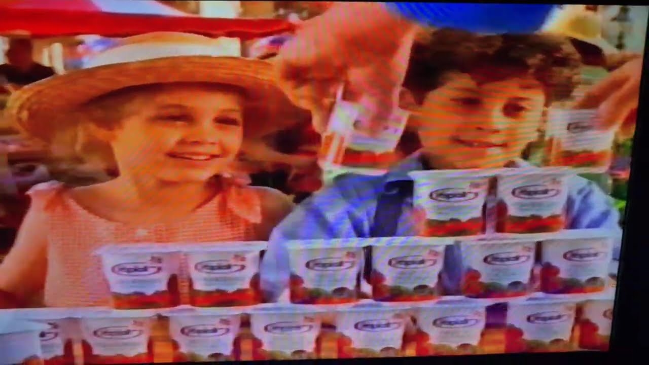 Yoplait Yoghurt 1998 TV Ad Old Australian Commercial French Man Two Children Yogurt Stall Music Van