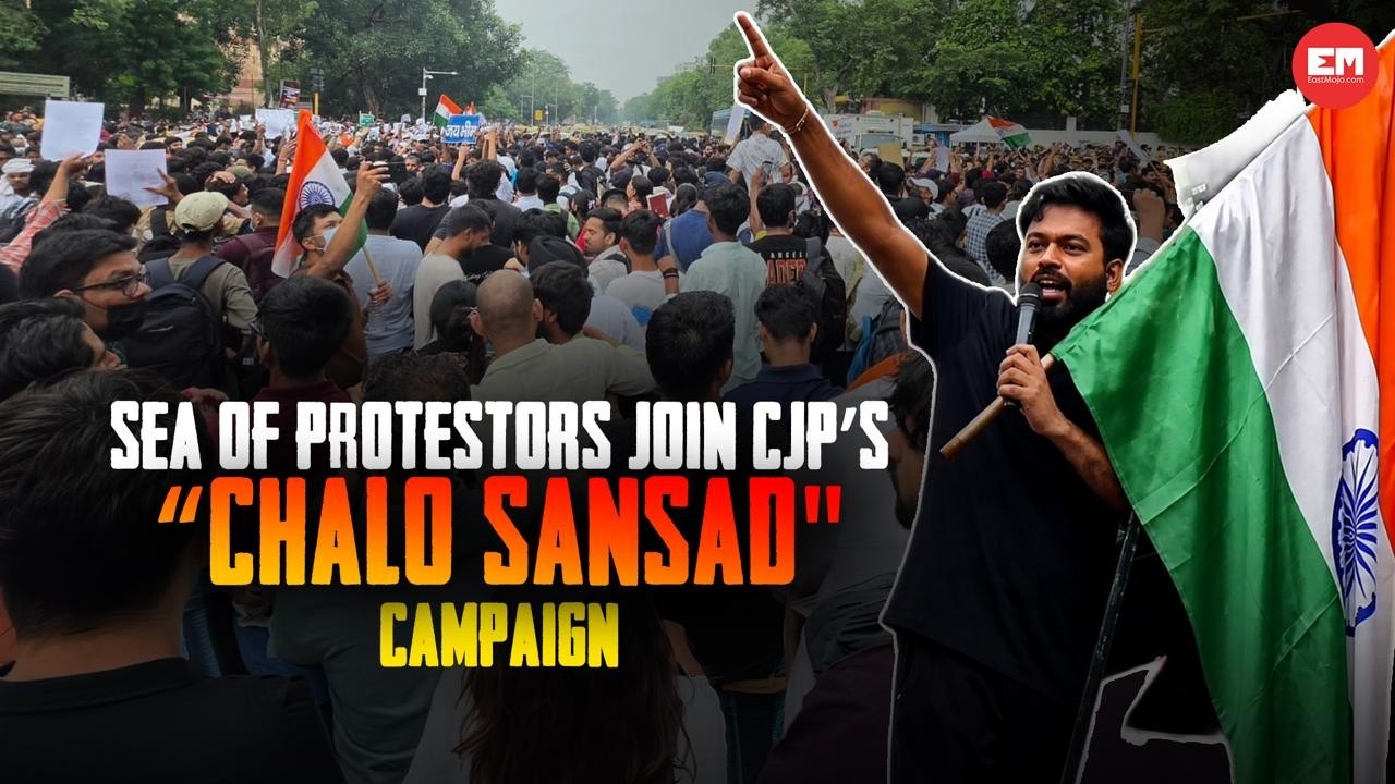 Тысячи людей присоединились к маршу &laquo;Chalo Sansad&raquo; партии Cockroach Janta Party в Нью-Дели