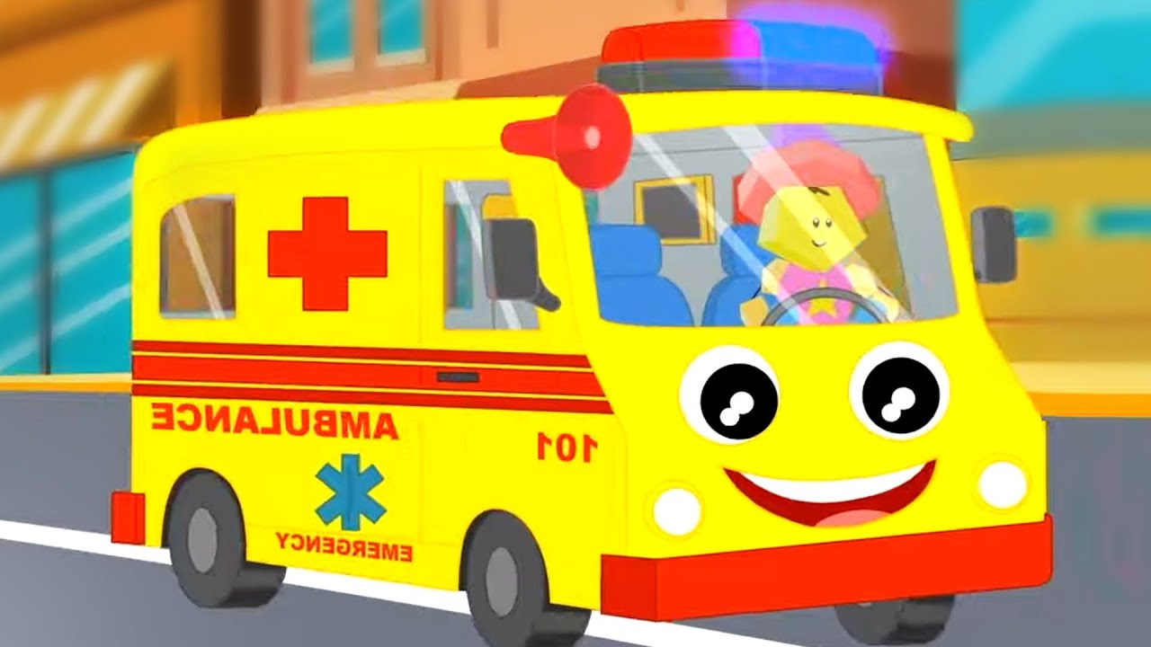 Wheels On The Ambulance Mr Shape + More Vehicles Rhymes & Songs for Kids