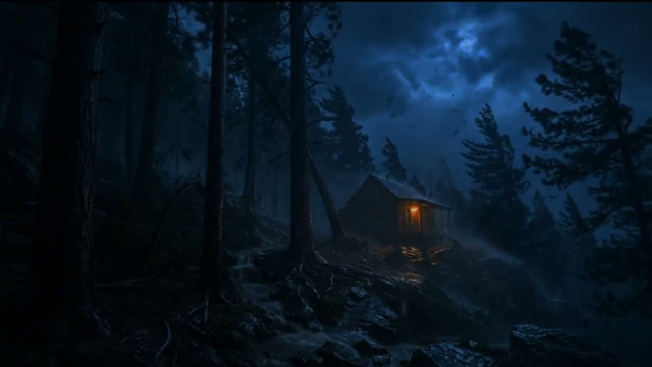 Быстро засыпайте под сильный ночной дождь и далекий гром 🌙 Глубокий сон, избавление от бессонницы