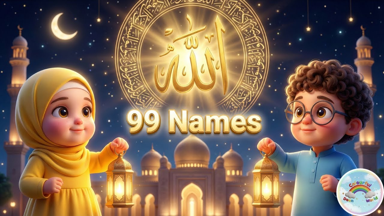 99 Names of Allah (Asma ul Husna) | Islamic Learning for Children #islamiccartoon 