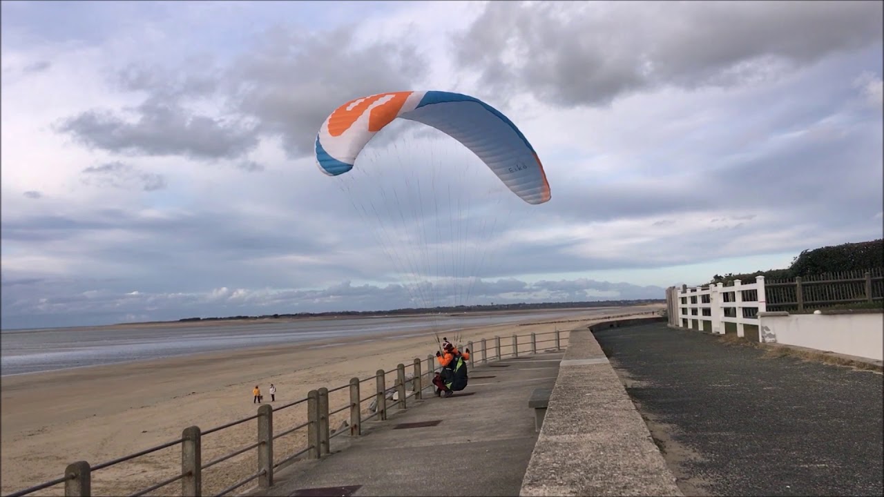 Parapente soaring Digue Hauteville sur mer Supair HEIKO20 Normandie France
