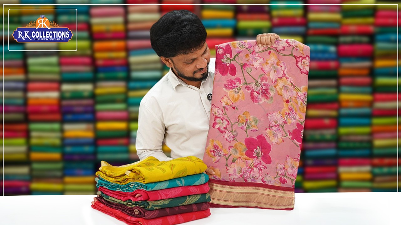 Chiffon Georgette And Georgette Sarees I Wholesale Shop I@Rkcollectionssarees
