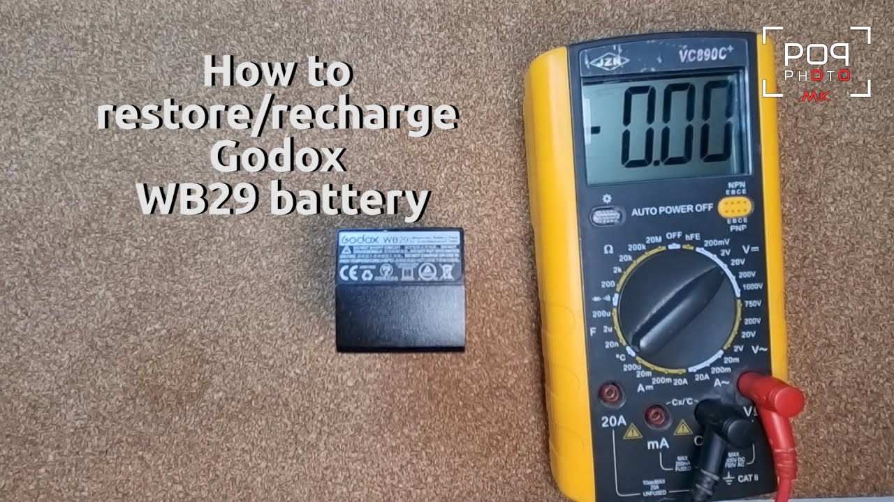 How to restore / recharge Godox AD200/AD200 pro WB29 battery