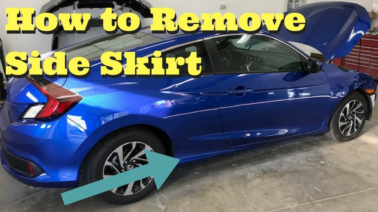 2016 2017 Honda Civic Rocker Molding Removal How to Remove Side Skirt 2Dr Coupe