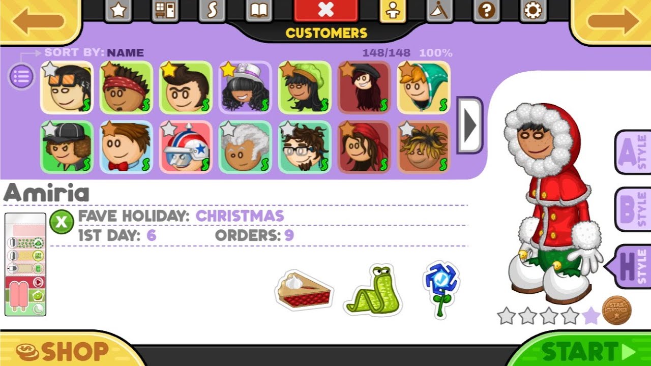 Papa's Paleteria To Go! - All Customers Outfit