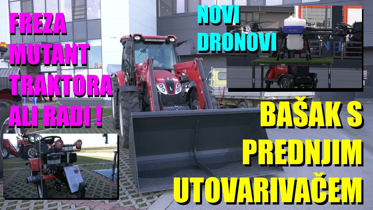NOVO - BAŠAK SA FABRIČKIM UTOVARIVAČEM - razvedena hidraulika    MUTANT FREZA I ROBOTOR KOSILICA ...