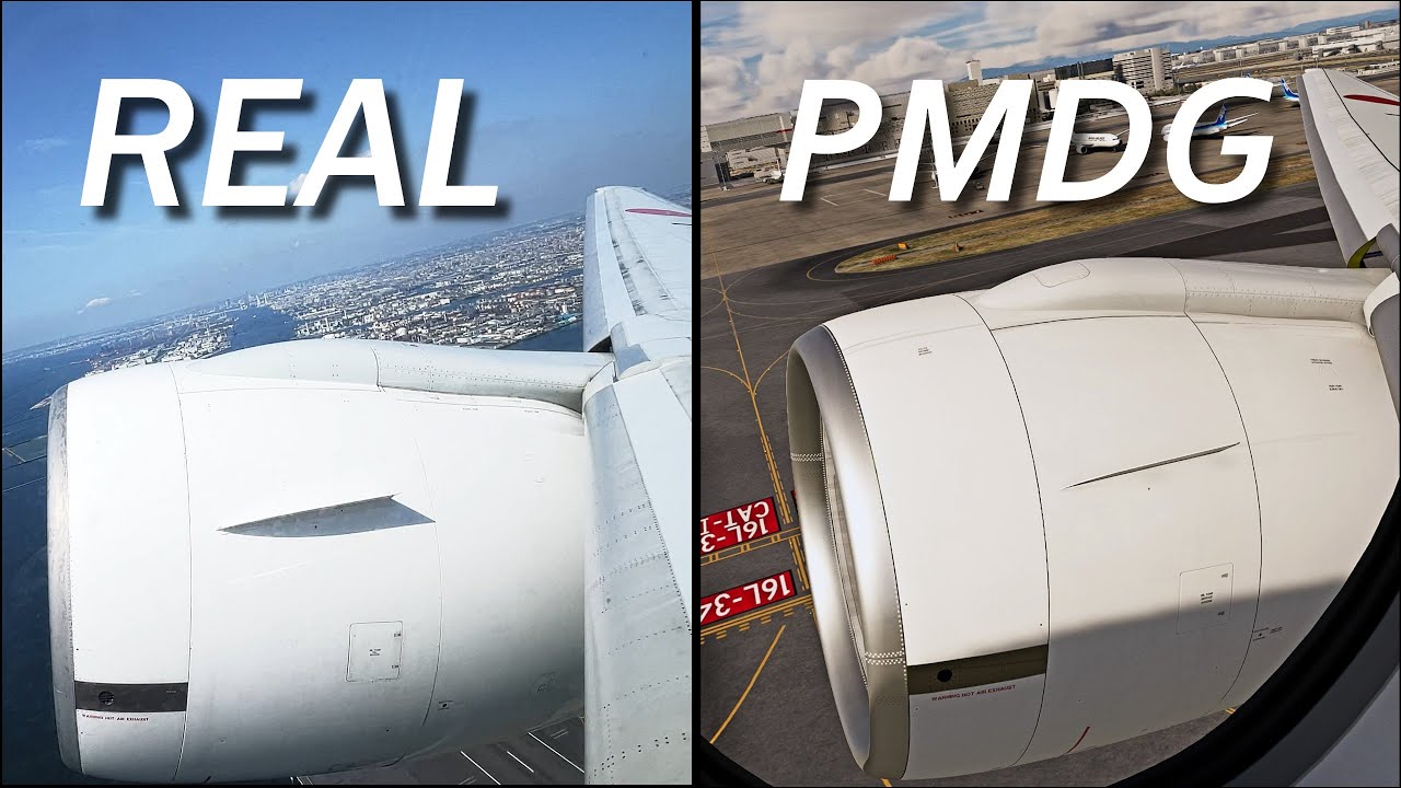Real vs PMDG GE90 Engine Sound Comparison | MSFS 2020 | 777-200ER | Microsoft Flight Simulator