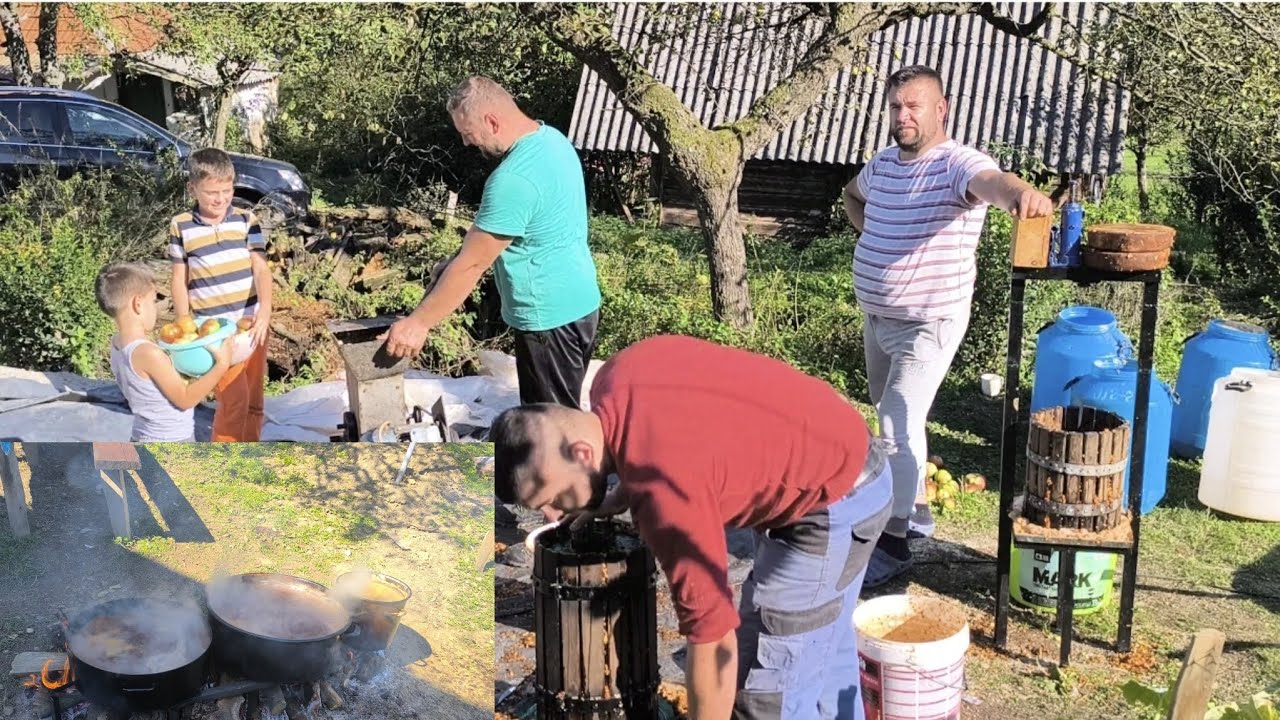 Pravimo domaći PEKMEZ OD JABUKA BEZ ŠEĆERA OKO TONU JABUKA SMO ISCIJEDILI 💜