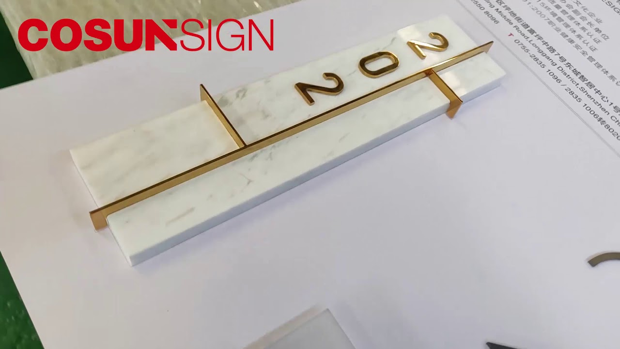 House Number Signs Art Deco Style Door Number Plates, Cosun Door Custom Signs Maker