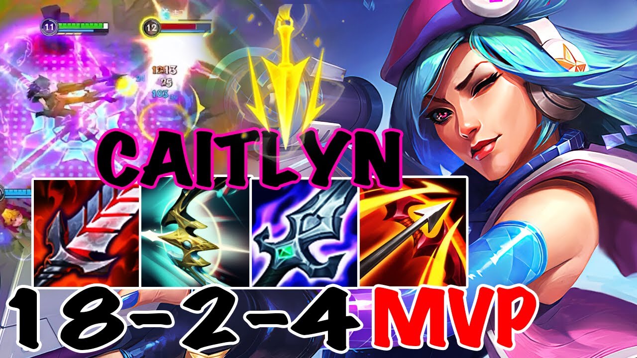 WILD RIFT CAITLYN ADC GAMEPLAY | 18 -2 -4 MVP | CAITLYN BUILD RUNES