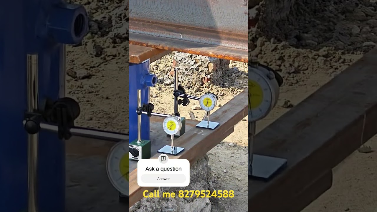 Initial Pile load test in compression using anchor setup. 