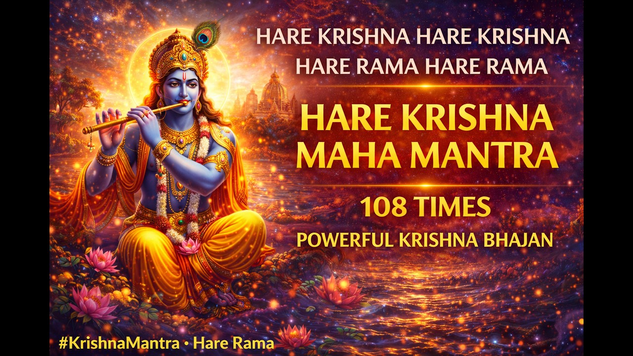 Hare Krishna Hare Krishna | Maha Mantra Chanting | Hare Rama Hare Rama | Peaceful Krishna Bhajan