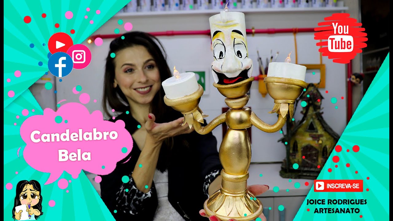 candelabro Bela em e.v.a