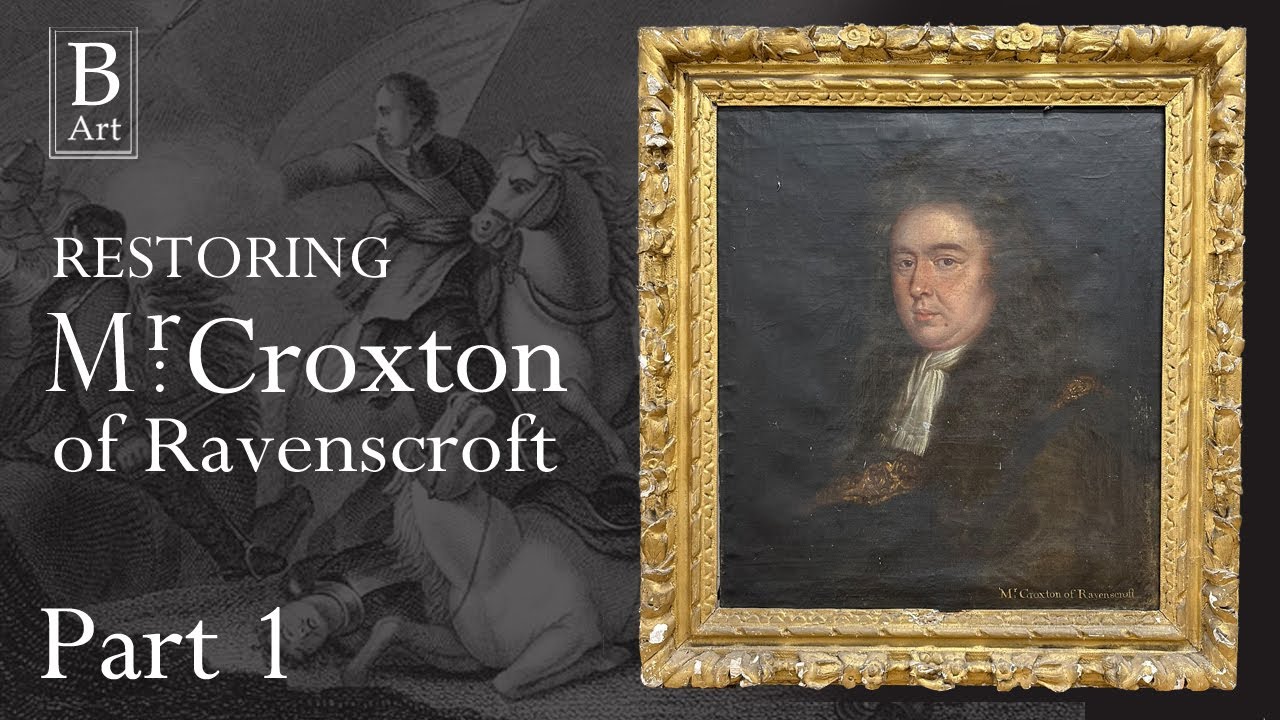 Restoring Mr Croxton of Ravenscroft Part 1 assessing and prep work #artrestoration #art #paintings